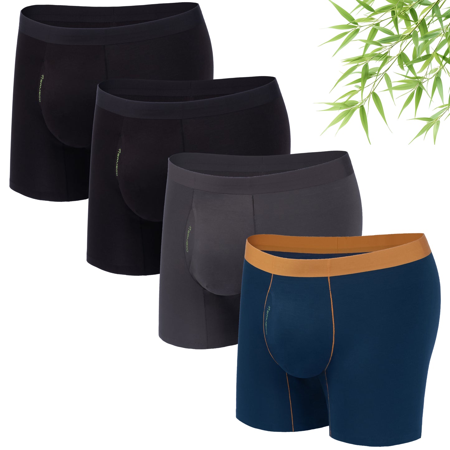 LUBOT 2026 Mens Underwear Bamboo Viscose Boxer Briefs Men Breathable Soft Moisture Wicking Comfy with Support Pouch Fly