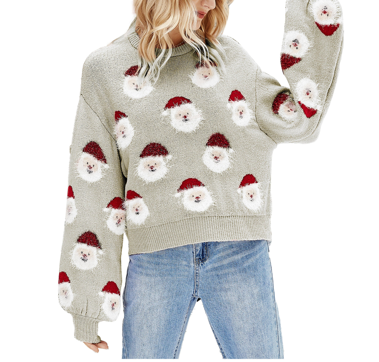 LUBOT Ugly Christmas Sweaters for Women Soft Acrylic Blend Cute Fuzzy Funny Wintertime Holiday Parties Knitted Pullover