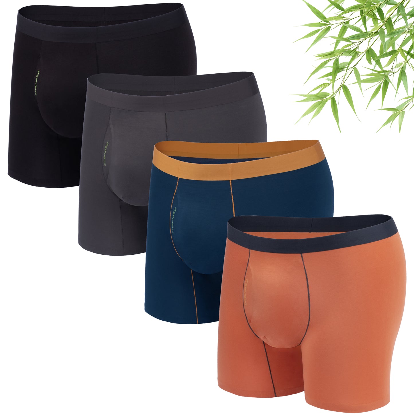 LUBOT 2026 Mens Underwear Bamboo Viscose Boxer Briefs Men Breathable Soft Moisture Wicking Comfy with Support Pouch Fly