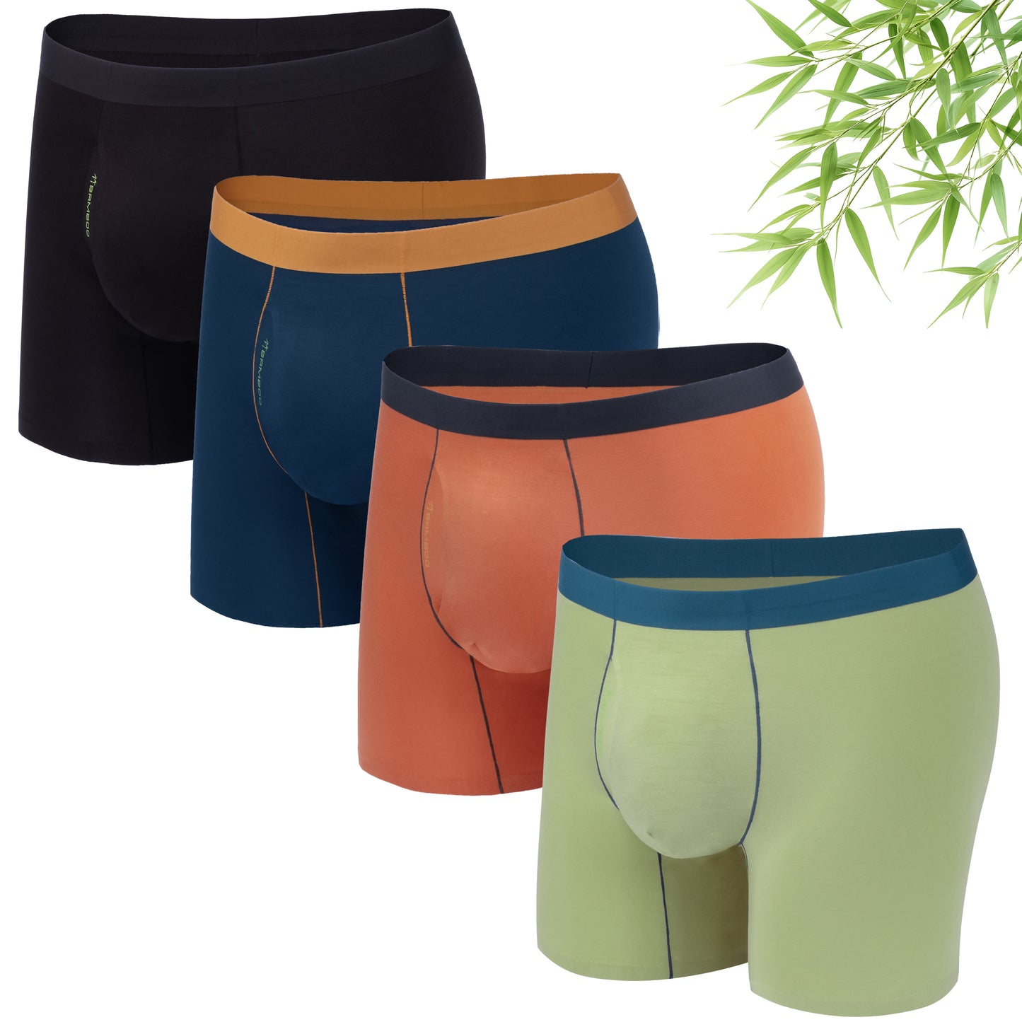 LUBOT 2026 Mens Underwear Bamboo Viscose Boxer Briefs Men Breathable Soft Moisture Wicking Comfy with Support Pouch Fly