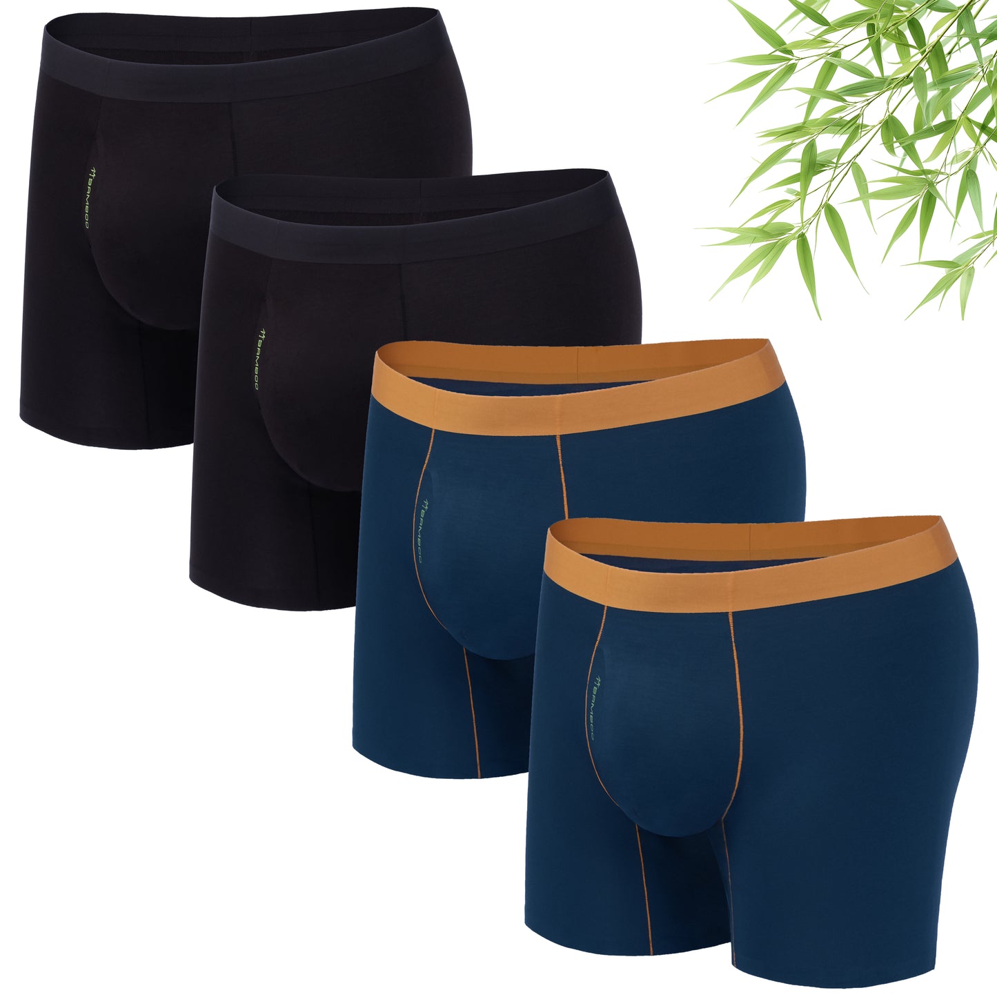 LUBOT 2026 Mens Underwear Bamboo Viscose Boxer Briefs Men Breathable Soft Moisture Wicking Comfy with Support Pouch Fly