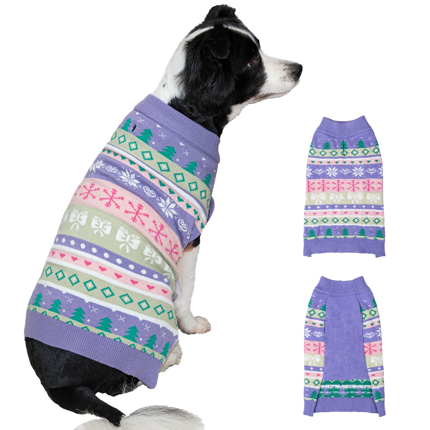 LUBOT New Ugly Christmas Sweaters for Puppy Cute Funny Wintertime and Holiday Parties Knitted Pullover Sweater