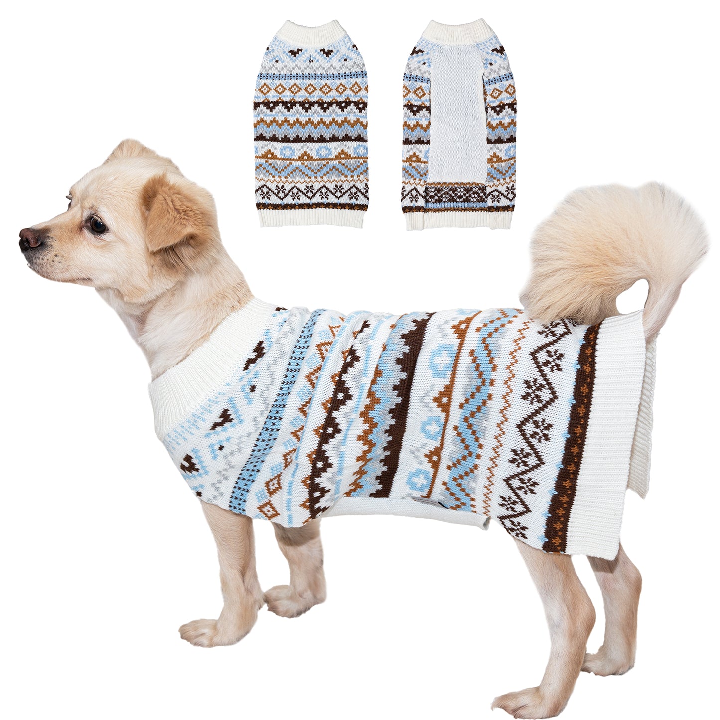 LUBOT New Ugly Christmas Sweaters for Puppy Cute Funny Wintertime and Holiday Parties Knitted Pullover Sweater