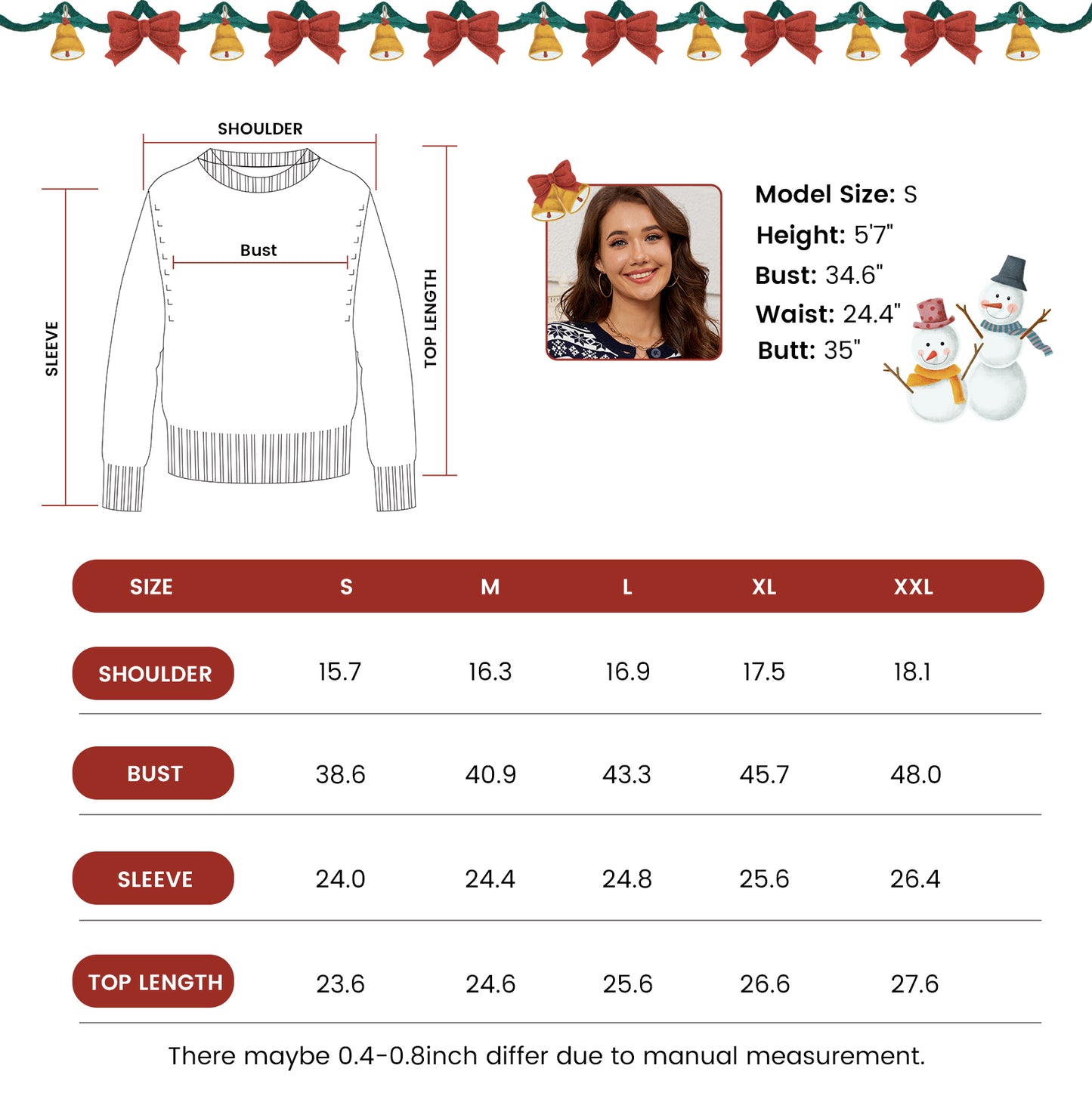 LUBOT Ugly Christmas Sweaters Cardigans for Women Soft Holiday Long Sleeve Wintertime Fuzzy Pullover Xmas Knit Sweaters