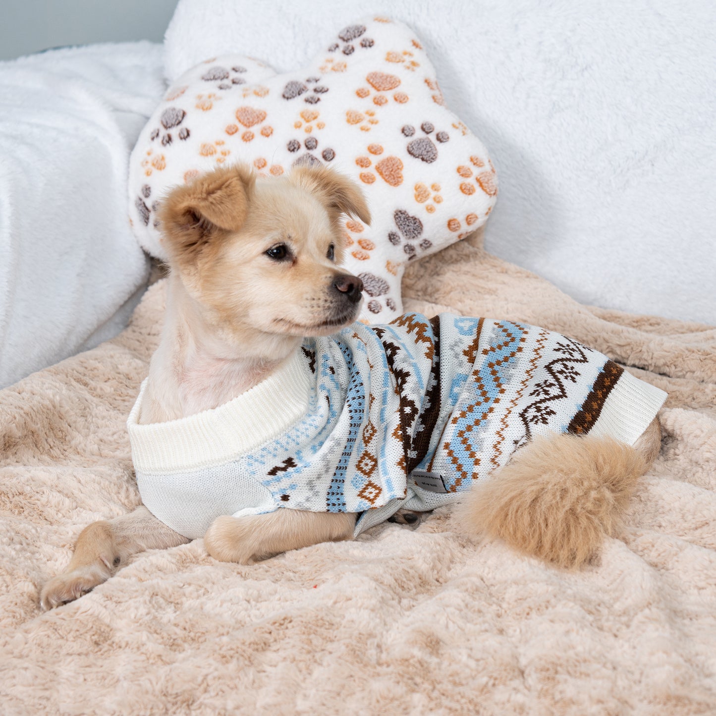 LUBOT New Ugly Christmas Sweaters for Puppy Cute Funny Wintertime and Holiday Parties Knitted Pullover Sweater