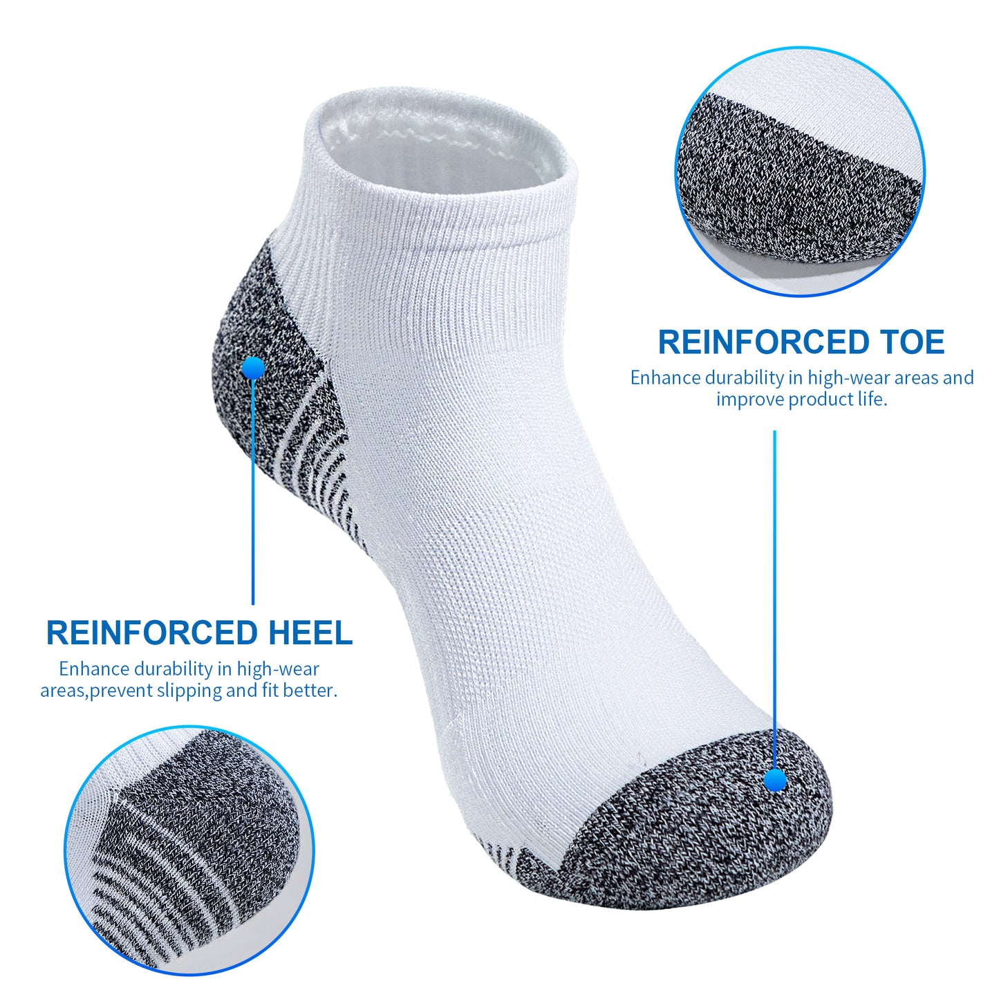 LUBOT 2026 New Bamboo Thick Unisex Ankle Socks – Cushioned, Anti-Blister, Breathable Athletic & Casual
