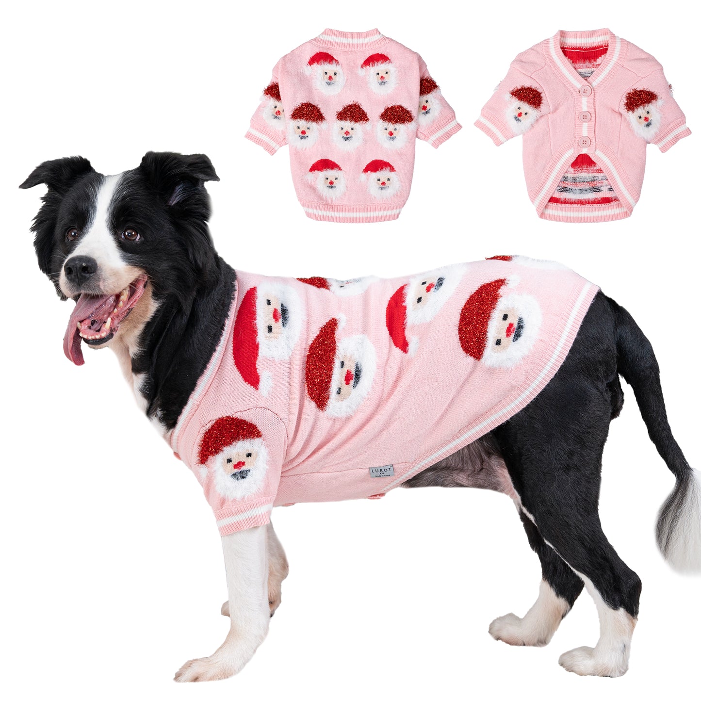 LUBOT New Ugly Christmas Sweaters for Puppy Cute Funny Wintertime and Holiday Parties Knitted Pullover Sweater