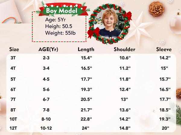 LUBOT Kids Christmas Sweater Boys' Girls’and Toddler Long Sleeve Wintertime and Holiday Parties Knitted Sweater