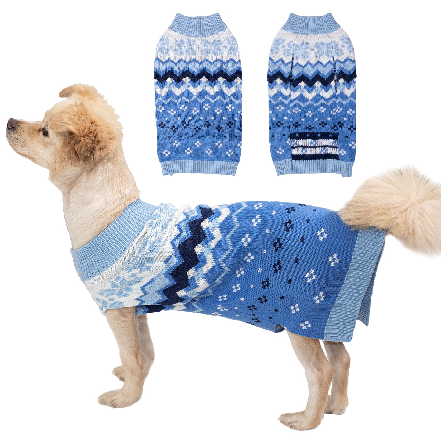 LUBOT New Ugly Christmas Sweaters for Puppy Cute Funny Wintertime and Holiday Parties Knitted Pullover Sweater