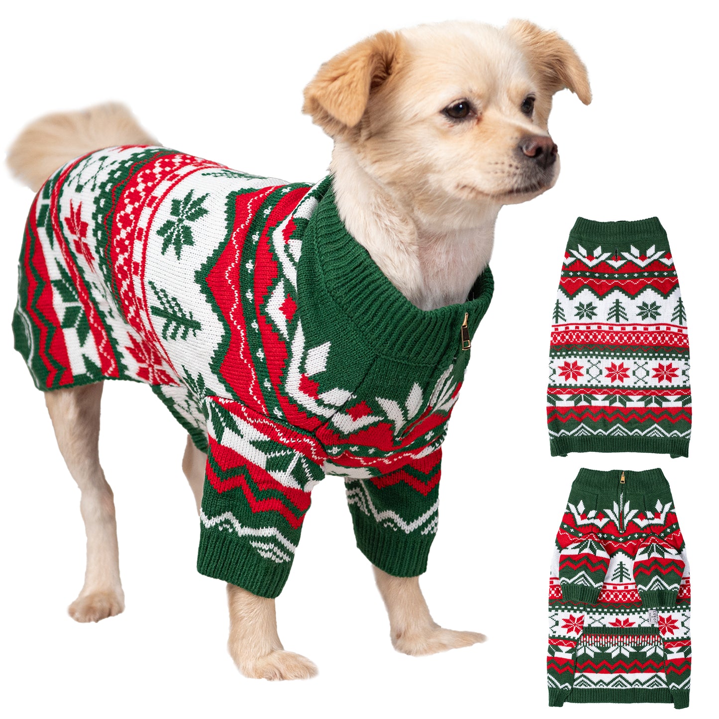 LUBOT New Ugly Christmas Sweaters for Puppy Cute Funny Wintertime and Holiday Parties Knitted Pullover Sweater