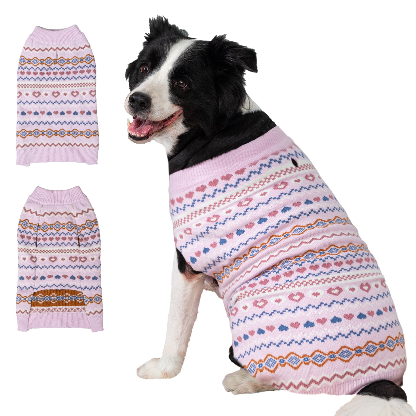 LUBOT New Ugly Christmas Sweaters for Puppy Cute Funny Wintertime and Holiday Parties Knitted Pullover Sweater